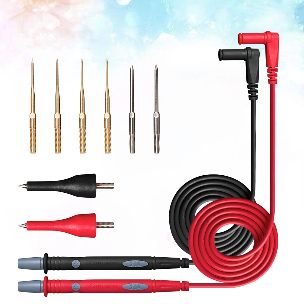 1 Set PT1010 Multifunctional Multimeter Meter Tester Needle Copper Wire Test Probe Lead Multimeter Test Leads Banana Plug Digital Multimeter Probes Electrical Test Probe