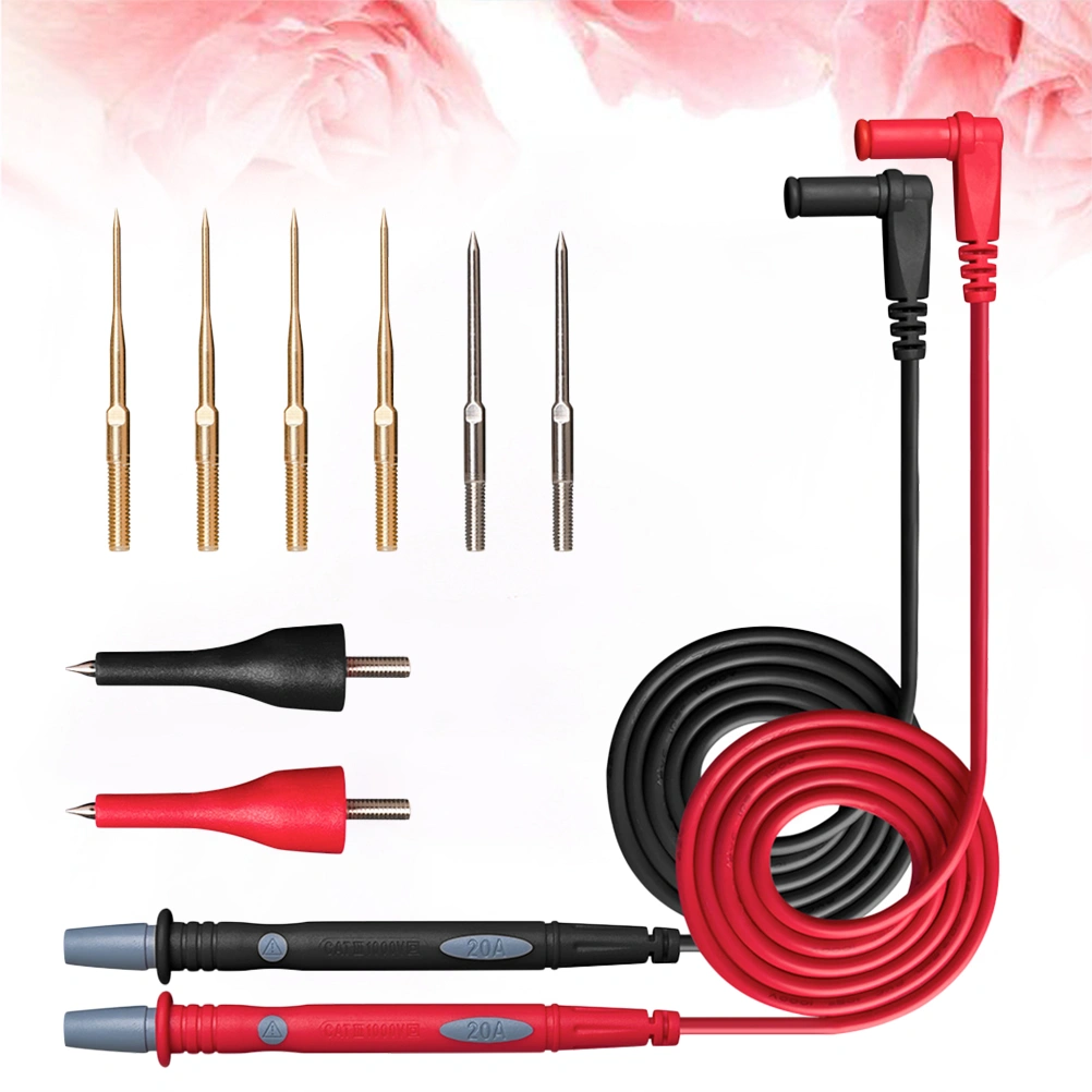 1 Set PT1010 Multifunctional Multimeter Meter Tester Needle Copper Wire Test Probe Lead Multimeter Test Leads Banana Plug Digital Multimeter Probes Electrical Test Probe