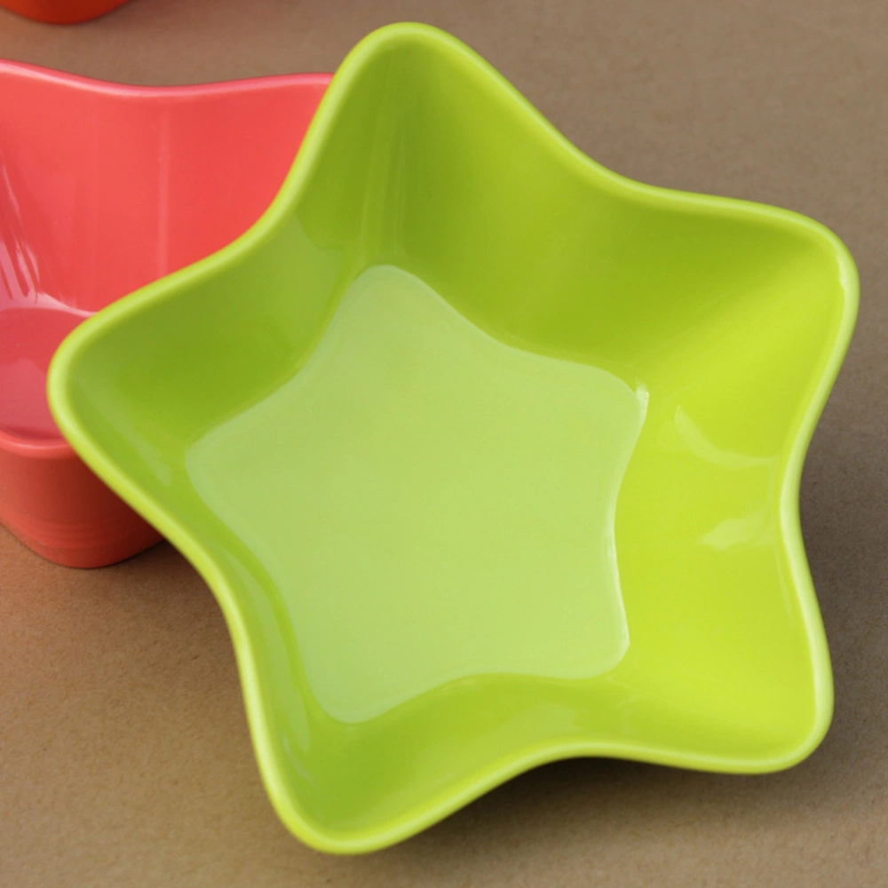 1 Pc Melamine Lovely Star Dessert Bowl Fashion Household Fruit Plate Kids Anti-fall Bowl - 16x15.5x5.4cm (Random Color)