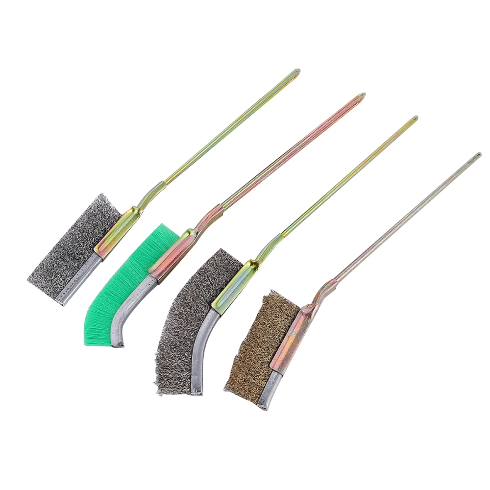 4pcs Metal Brushes Automobile Motor Door Window Brushes Gap Cleaning Tools Cleaning Accessories Rust Brush for Home