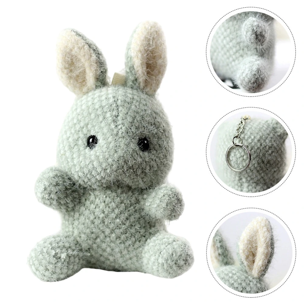 2Pcs Cartoon Stuffed Bunny Toy Plush Key Chain Plush Bunny Doll Bag Pendant