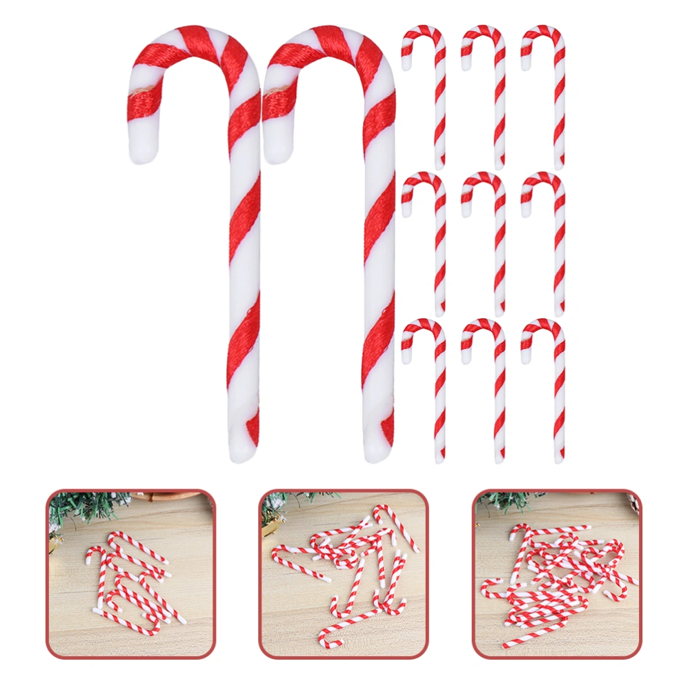 60pcs Xmas Candy Cane Decor Christmas Decorations Xmas Hanging Walking Stick Ornaments