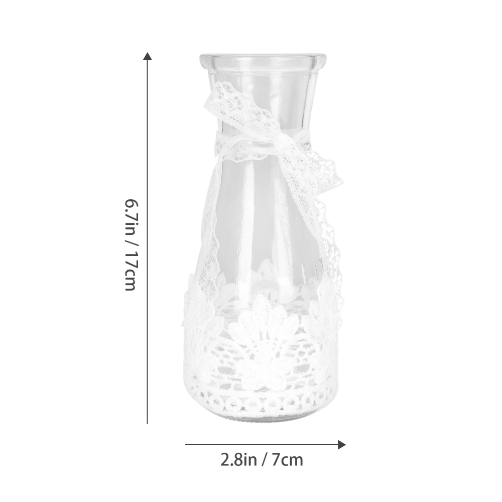 1Pc Glass Vase Creative Flower Vase Flower Arrangement Holder (Transparent)