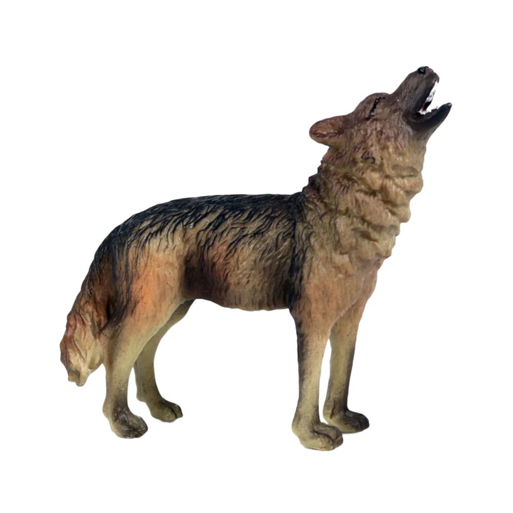 1PC Simulation Roaring Wolf Model Static Animal Model Toy Decor for Children Kids Boy