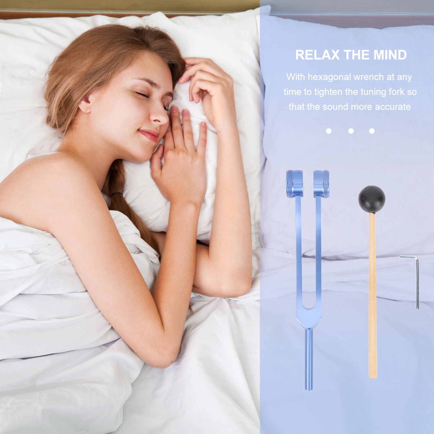 1 Set Practical Ear Mining Aluminum Alloy Tuning Fork for Sound Therapy