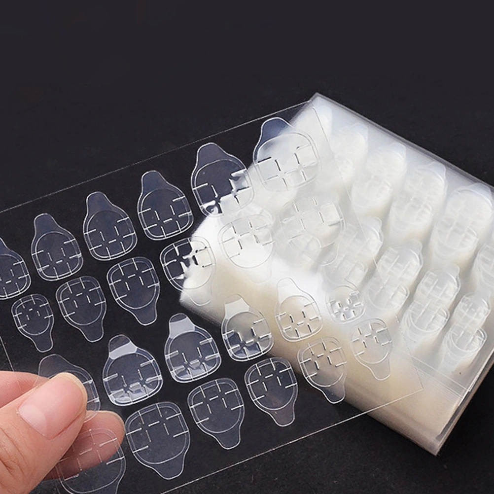 40Pcs Transparent Nail Glue Sticker Double-sided Eco-friendly Waterproof Nail Glue Manicure Accessories