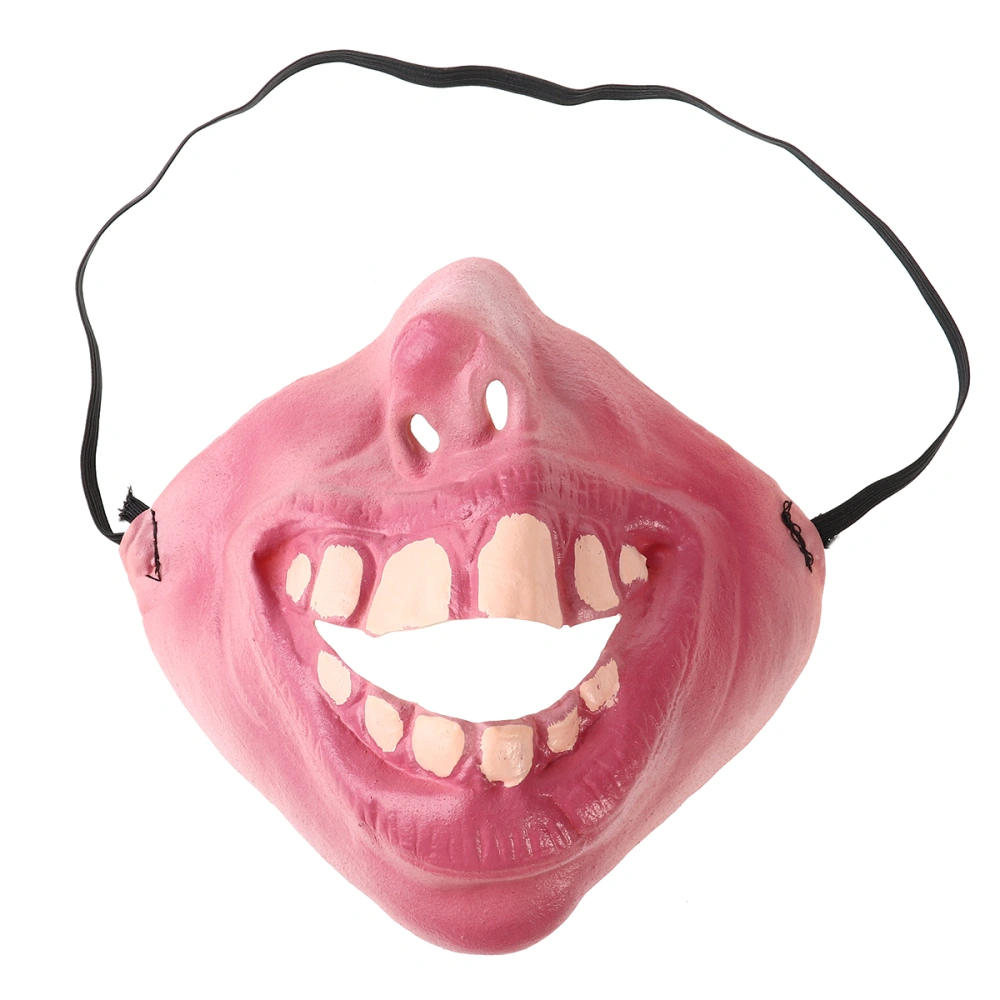 Funny Latex Half Face Masks Horrible Scary Mask Cosplay Costume for Halloween Party (Big Teeth)