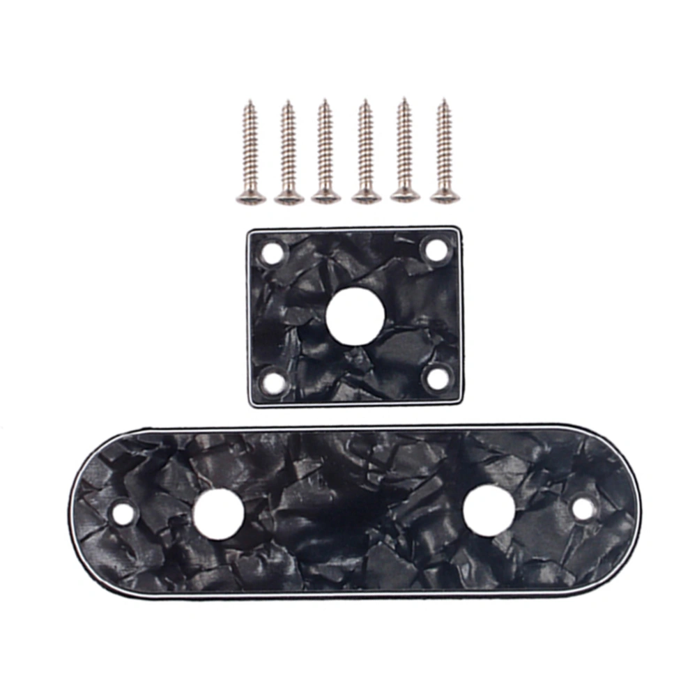 1 Set Celluloid Electric Guitar Control Plate Replacement Switch Plate for Bass Guitar (Black)