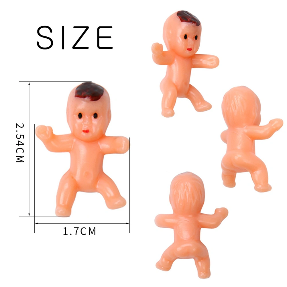 100pcs Mini Plastic Babies Small Baby Dolls Funny Baby Toys  Children Kids Gift Doll for Kids Girls (Random Type and Color)