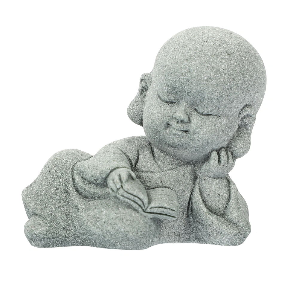 Decorative Monk Statue Wear-resistant Monk Figure Exquisite Monk Figurine Aquarium Accessory