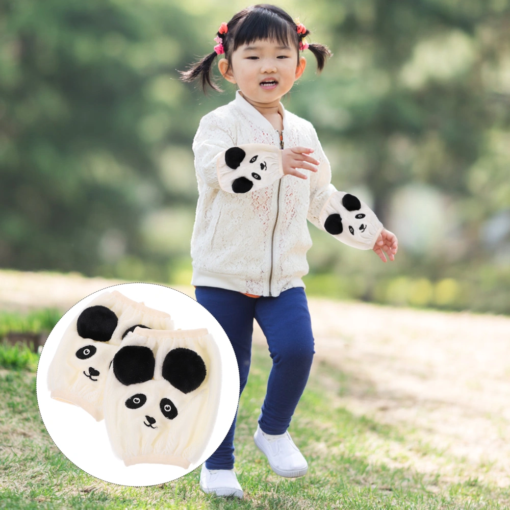 1 Pair Cartoon Panda Arm Sleeves Plush Clothes Sleeve Kids Toddler Arm Oversleeve