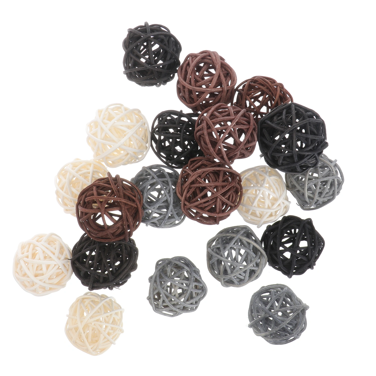 20pcs Christmas Decorative Vine Ball Pendant Christmas Tree Pendants Hanging Ornaments Decorative Pendant (3cm)