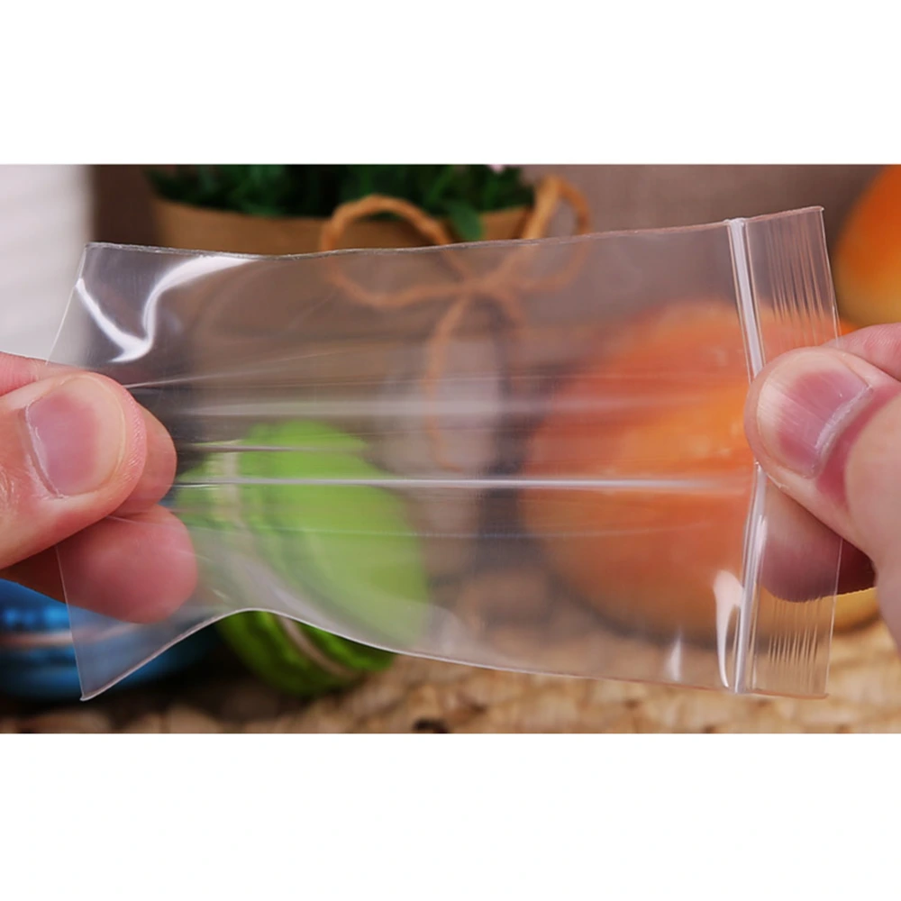 100 Pieces 5x7cm Thickening Reusable Plastic Clear Seal Bags Zipper Reclosable Storage Bags Dispenser Bag