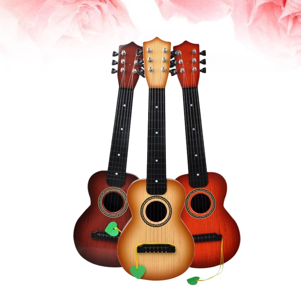 1pc Children's Guitar Toy Simulation String Playing Instrument Guitar Party Decorative Accessories Toys(Random Color)