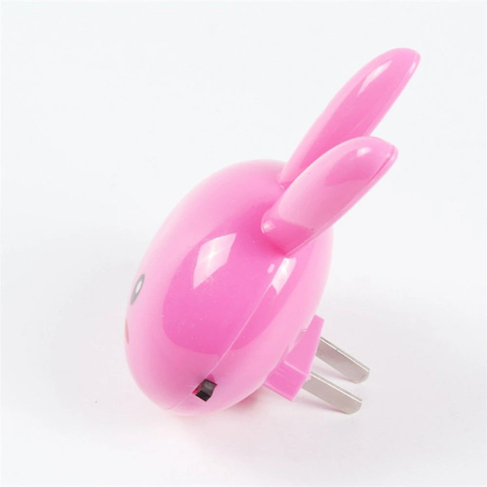 2pcs Mini Rabbit LED Night Light Kids Baby Lighting Room Lamp Cartoon Plug In LED Lamp Sleeping Lamp Switch Control(with Universal US Plug)