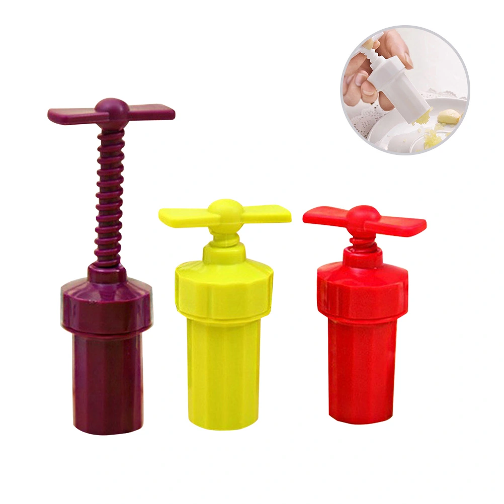 Thickened Plastic Vegetable Onion Garlic Manual Rotate Cutter Food Chopper Crusher Kitchen Utensils Gadgets Multi-Function Garlic Crusher (Random Color)