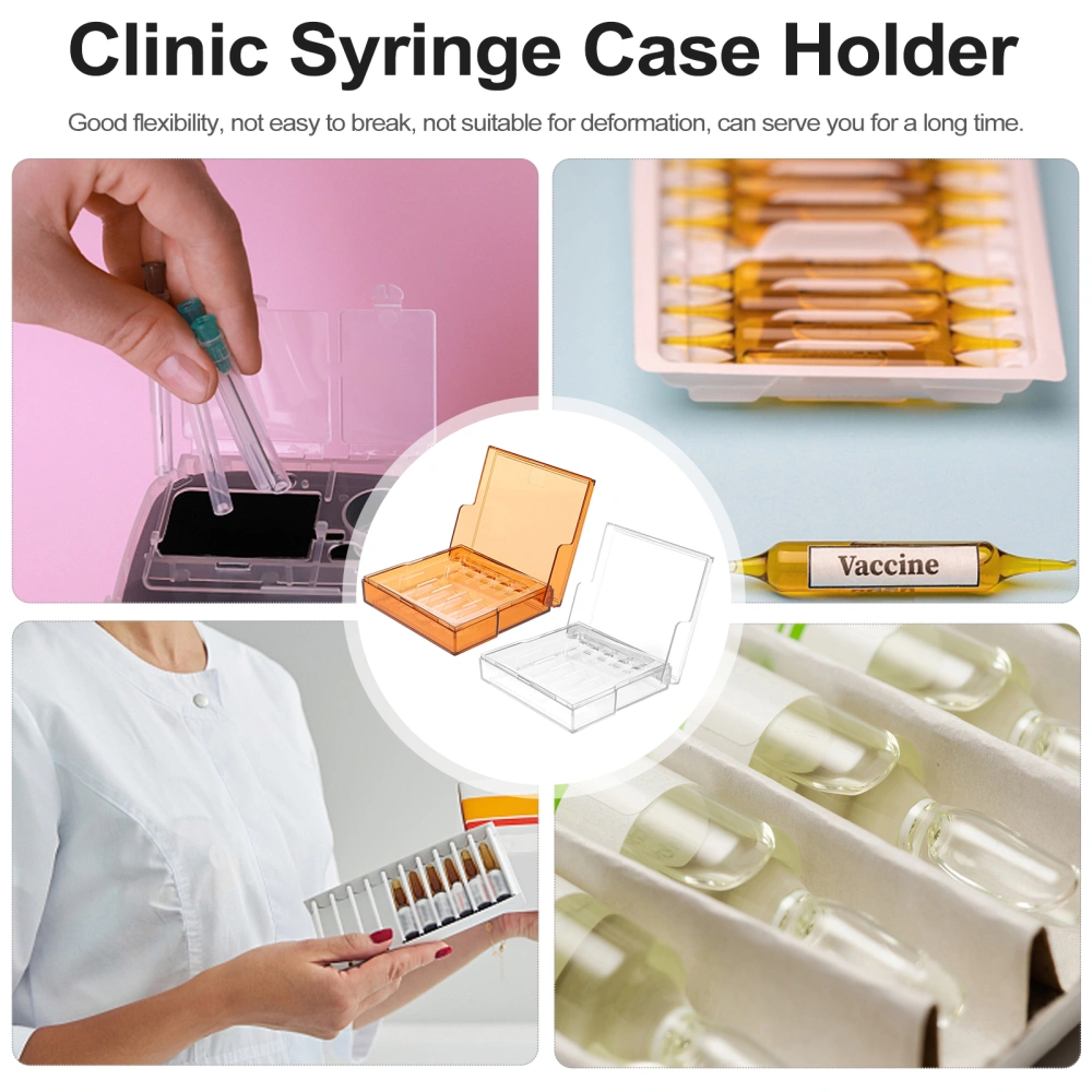 2pcs Hospital Injection Case Medical Injector Storage Box Plastic Injection Container