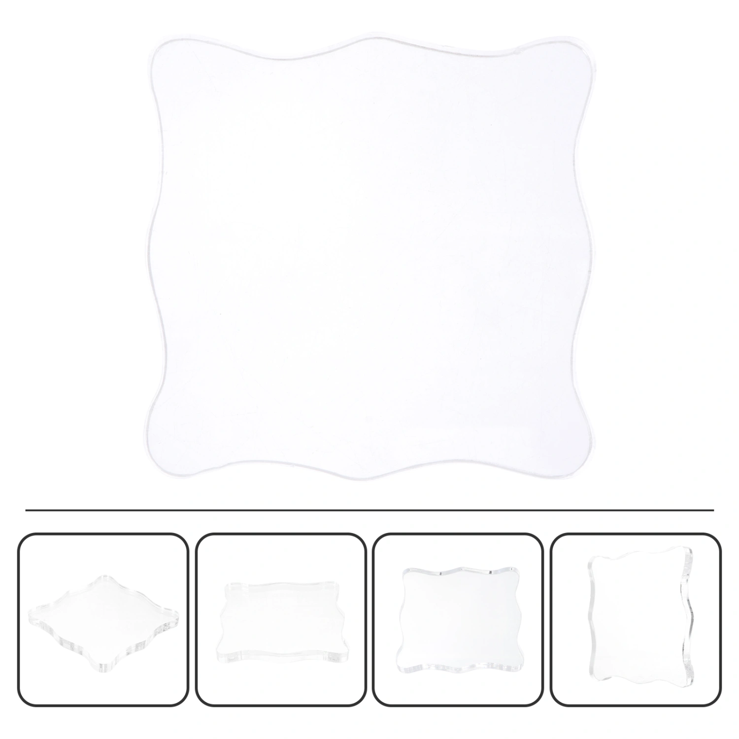 Acrylic Stamping Block Stamp Plate Transparent Stamp Kids DIY Accessory