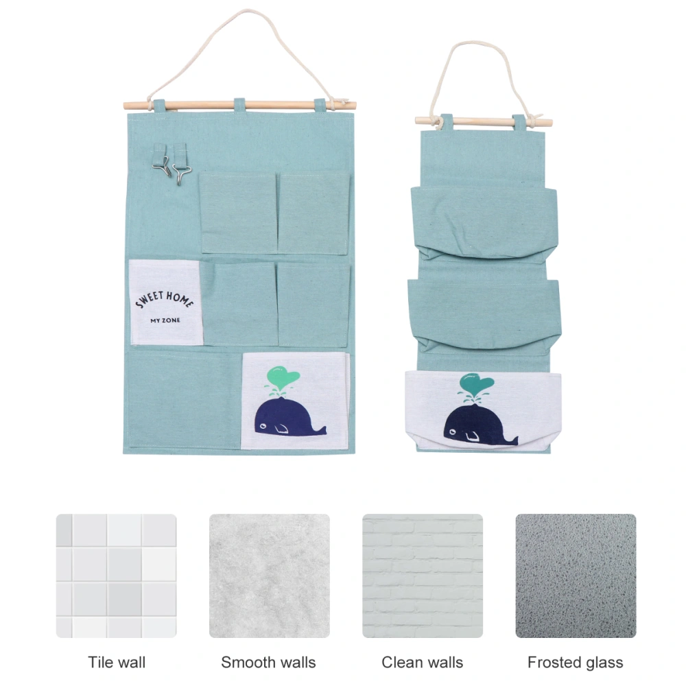 1 Set 2Pcs Hanging Storage Bag Practical Hanging Bag Wall-hanging Storage Bag