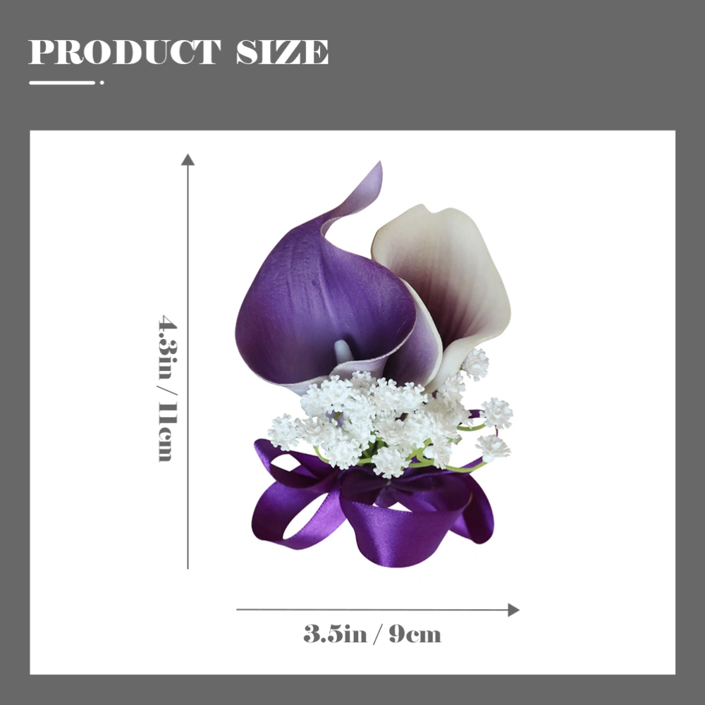 Artificial Flower Corsage Simulation Flower Brooch Wedding Photographic Prop