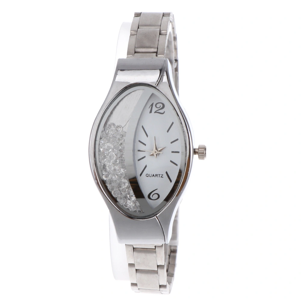 Delicate Women Watche Creative Wrist Watch Exquisite Quartz Watch Birthday Gift for Female Ladies (Silver)