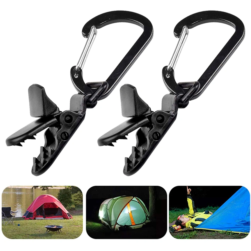 12 Pcs Shade Sail Tarp Clips Secure Clamp Outdoor Camping Tent Hardwares Kits
