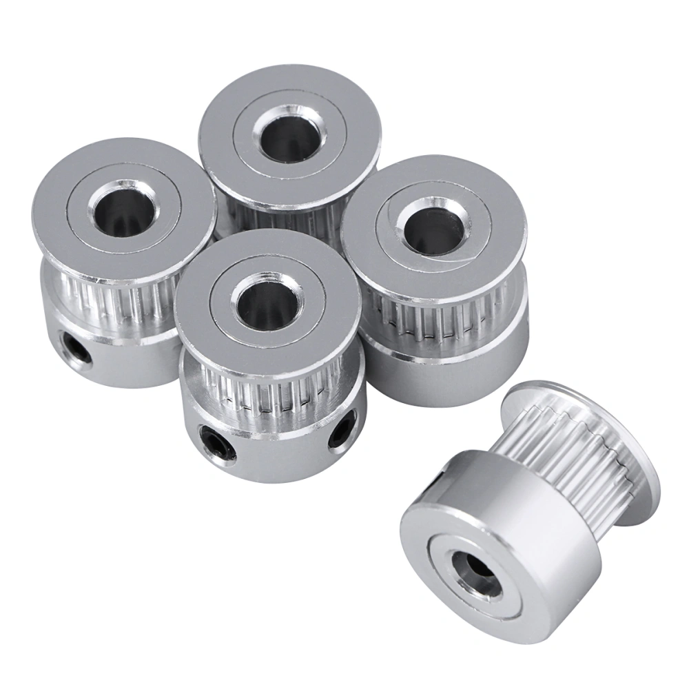 5PCS 2GT 20T Gear Inner Hole 5mm Synchronous Aluminum Belt Pulley for 3D Printer