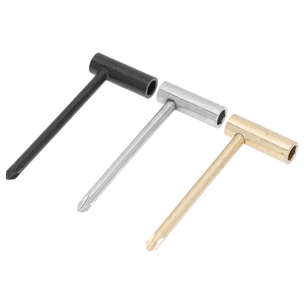 3Pcs Practical Folk Guitar Wrench Guitar Adjustment Tool Alloy Guitar Truss Rod