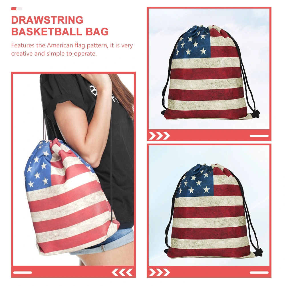 USA Flag Pattern Drawstring Bag Drawstring Back Bag Travel Drawstring Bag Gym Sports Backpack
