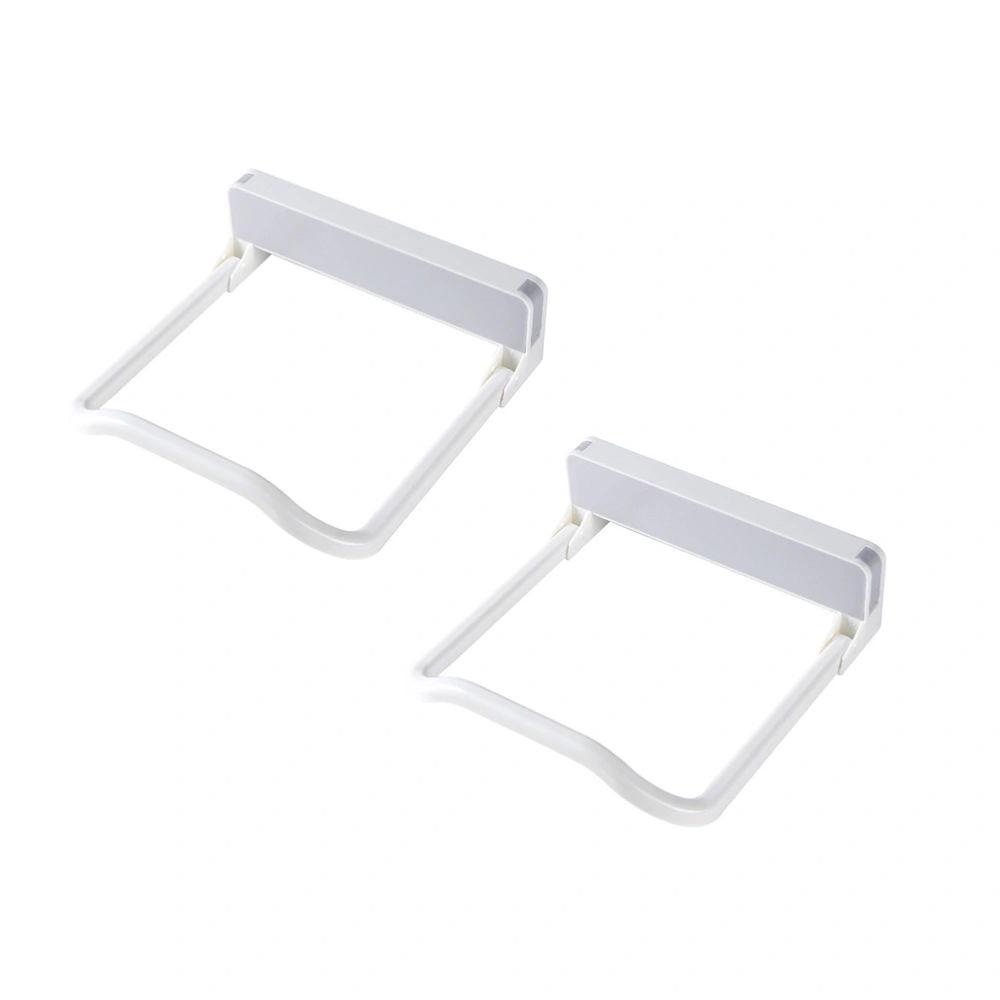 2pcs Practical Storage Rack Plastic Foldable Washbasin Holder Wall Mounted Rack for Home Kitchen Bathroom (Grey)