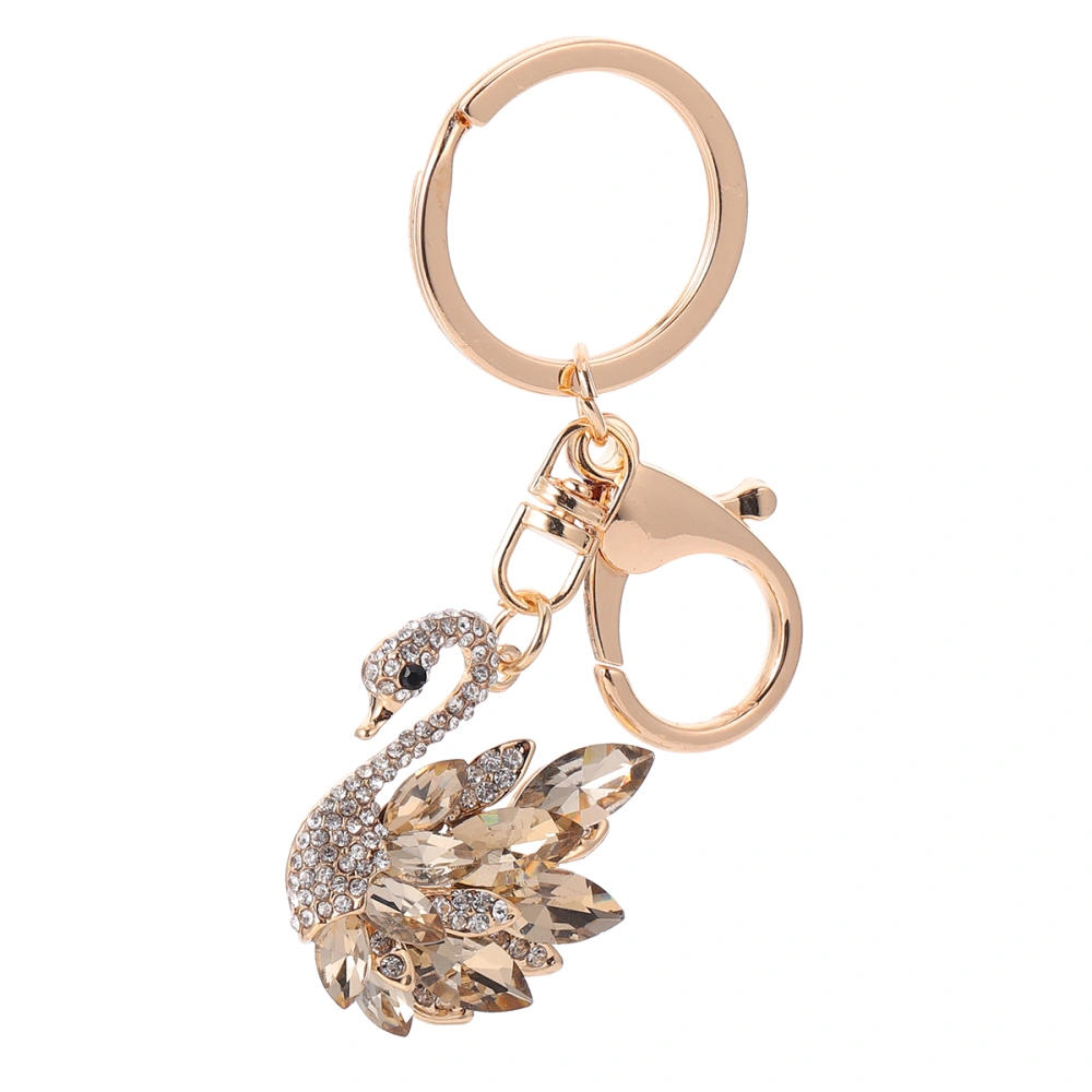 1PC Lovely Swan Key Chain Rhinestone Car Bag Hanging Decorations Gift Pendant