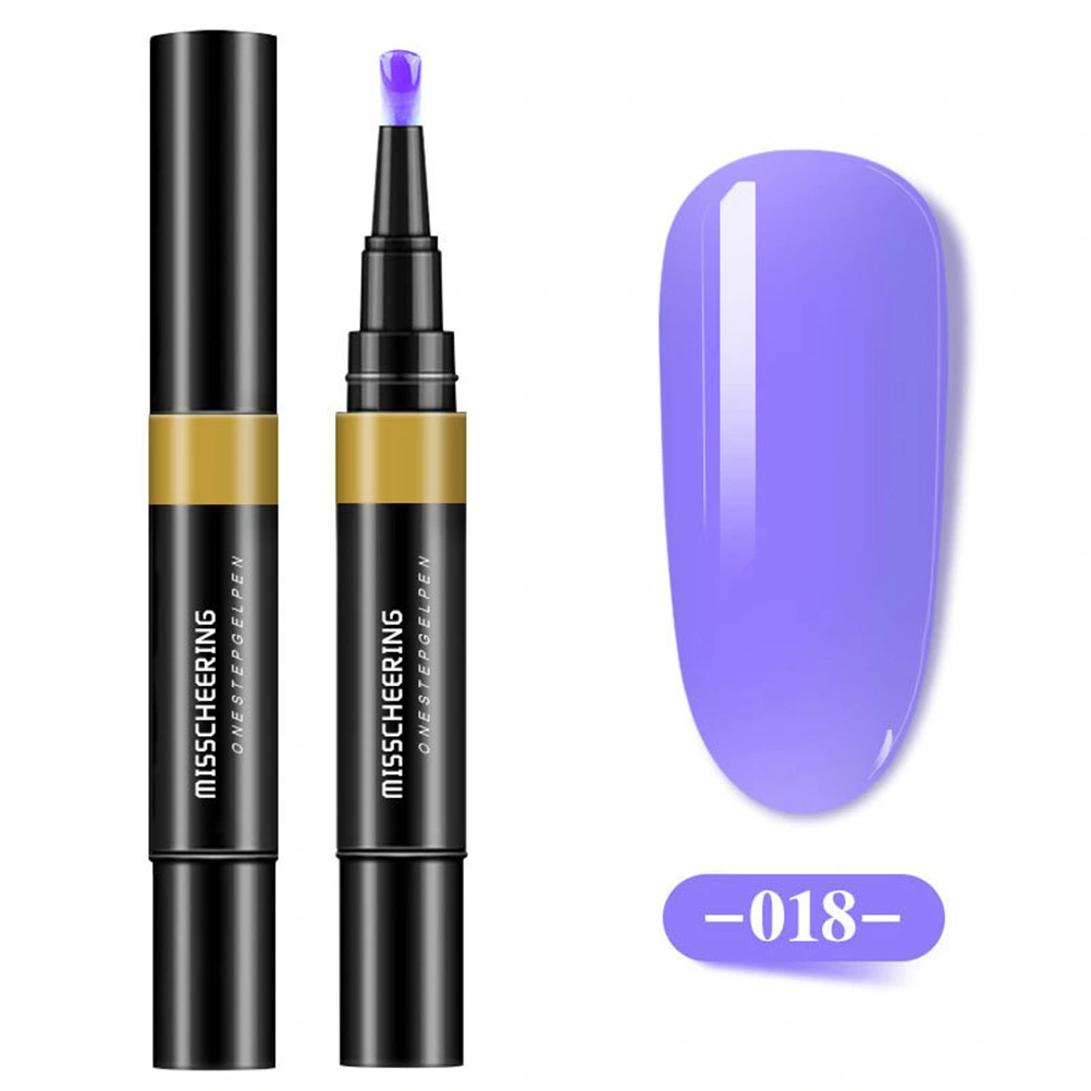 4pcs Nail Art Glue Pen Manicure Oil Gel Pen Three in One Nail Glue Pen Nail Phototherapy Gel Pen(Step Glue 17 18 19 20)