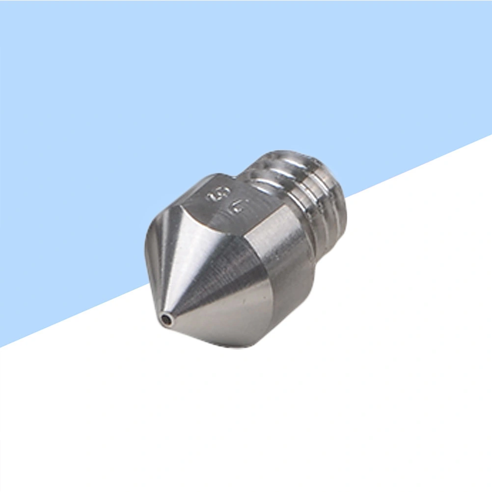 Titanium Alloy Extruder Nozzle 0.6mm Thread Nozzle Tip Head Compatible for MK8 3D Printer (Silver)