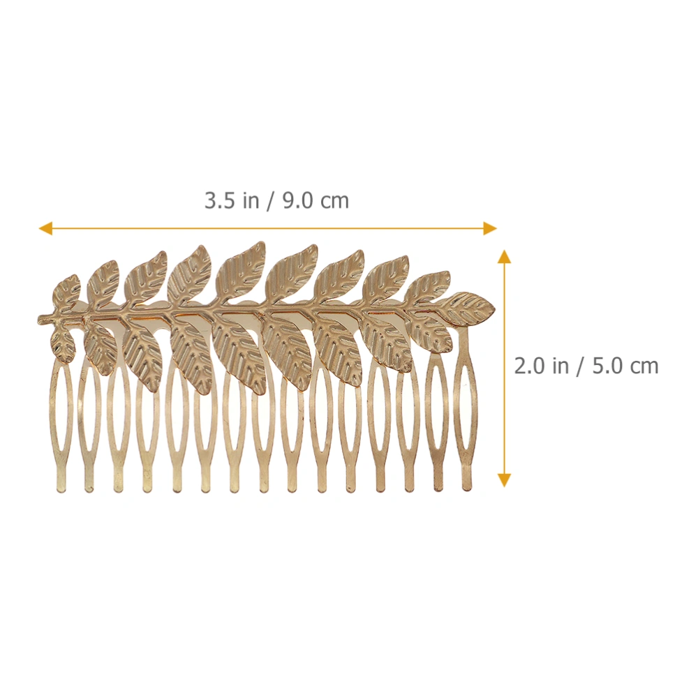 Bride Hair Comb Metal Leaf Comb Bridal Hair Piece Wedding Hair Accessory