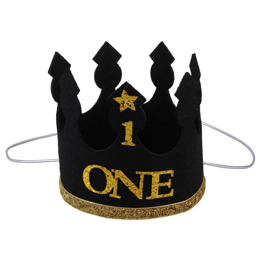 1pcs Baby Birthday One Full Year of Life Funny Party Crown for Girl Boy