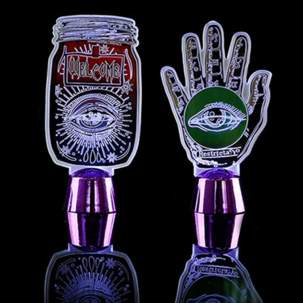 3D Ghost Hand with Eye Pattern LED Acrylic Table Lamp Light Colorful Changing Rocker Switch Desk Lamp Night Light Home Bedroom Decor