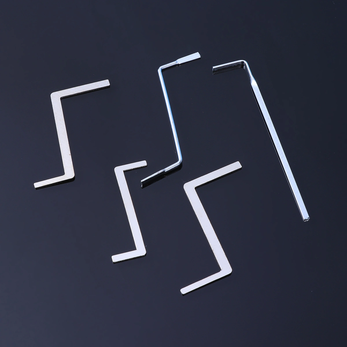 5pcs Z- shape Multifunction Locksmith Tension Wrenches Rotating Rod Tools Lock Pick Tools Set