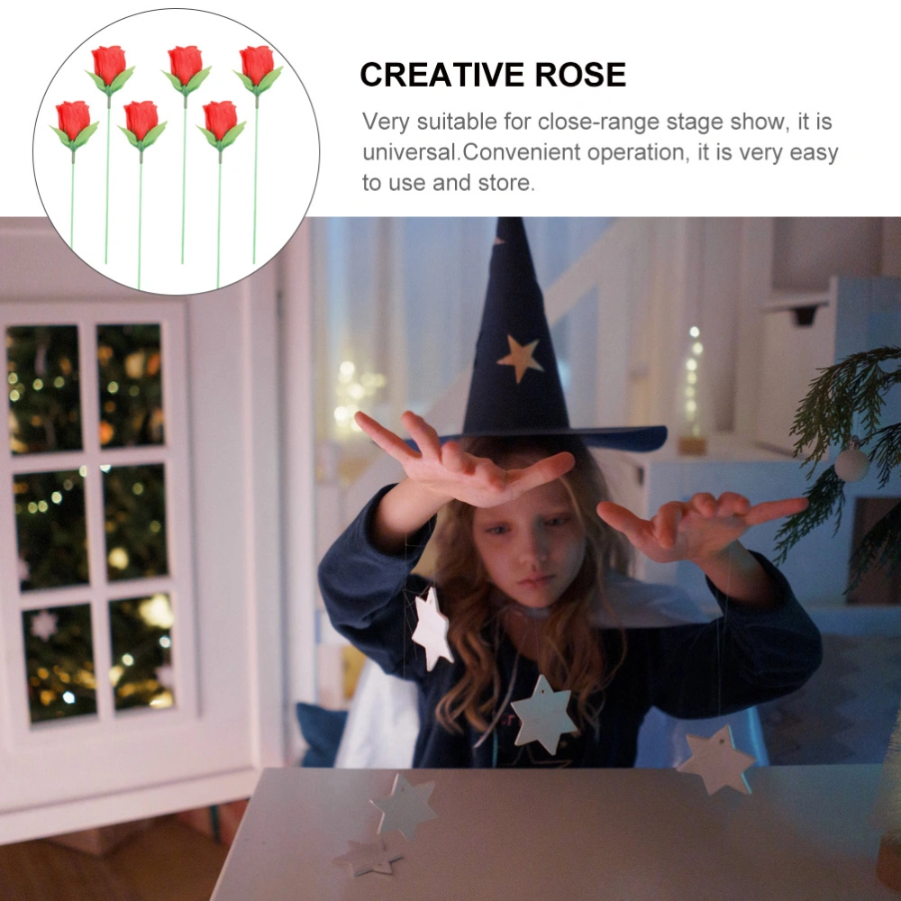 10Pcs Conjuring Rose Props Plastic Stage Performance Rose Torch Rose Conjuring Supplies