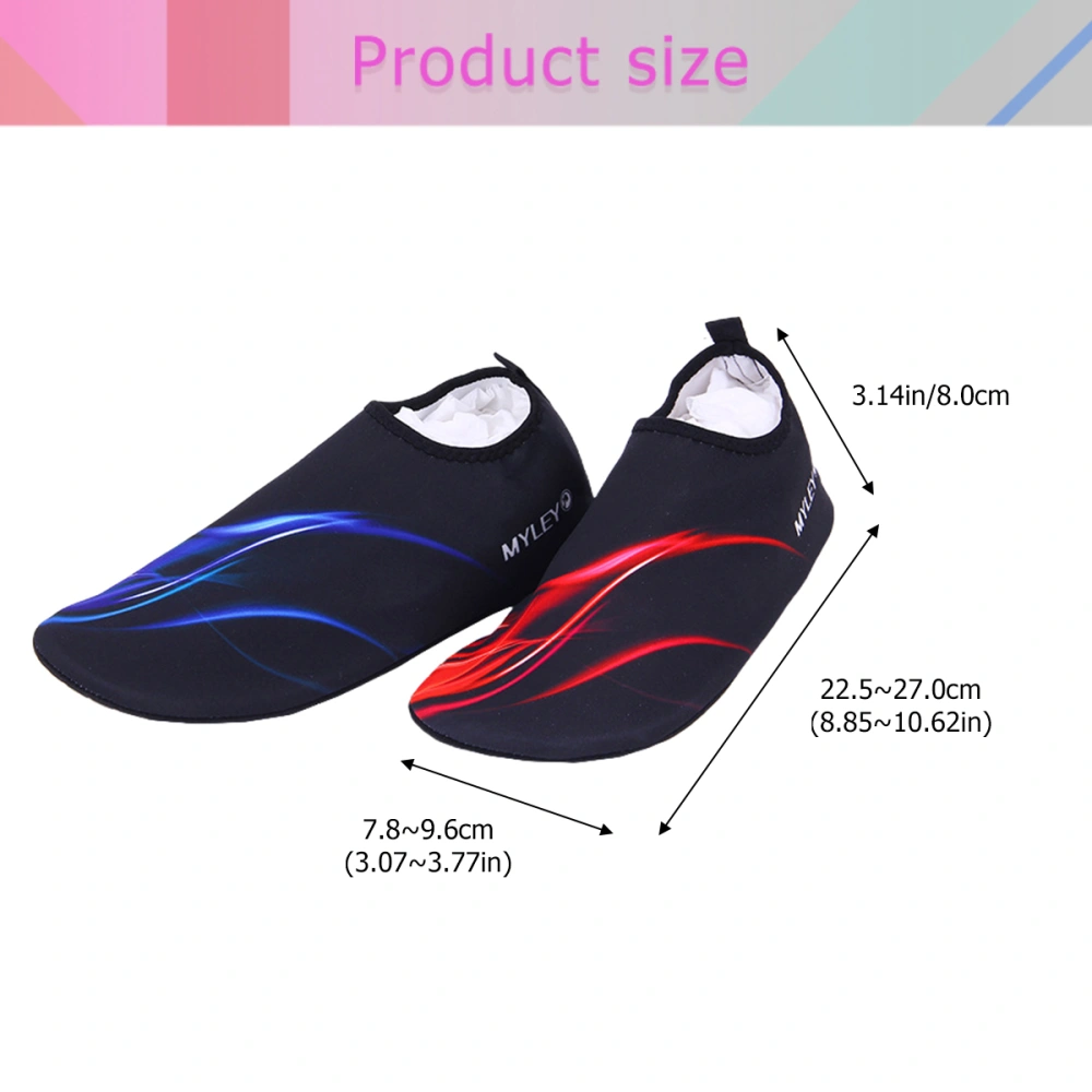 1 Pair Shoes Breathable Beach Shoes Creative Swimming Shoes Wading Shoes for Women Men (Flame Red, Size M 36-37, Length 22.5cm, US5.5, UK3，EU36, 8.8425 Inches)