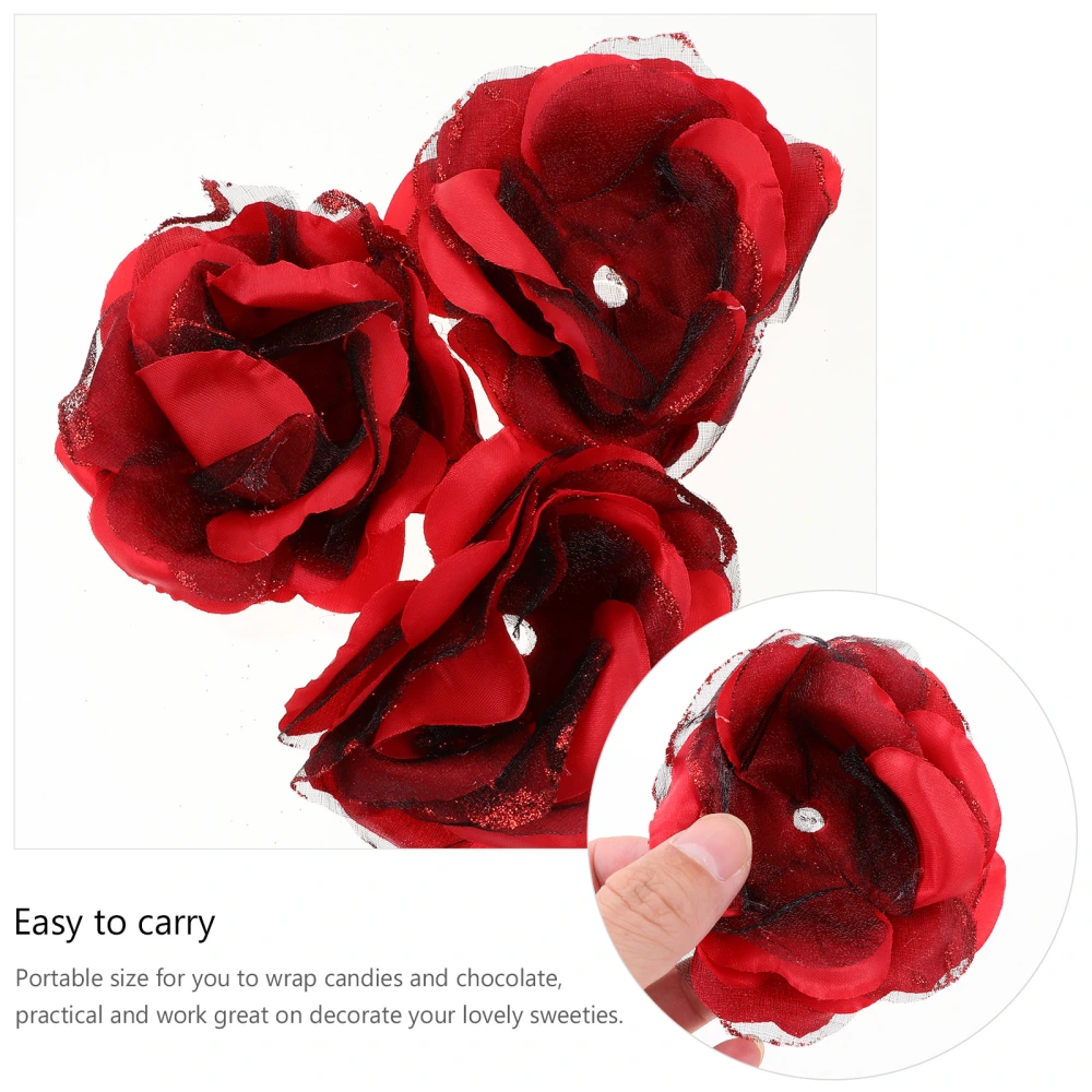 10pcs Rose Petal Wrappers Chocolate Wrappers Candy Packaging Random Color