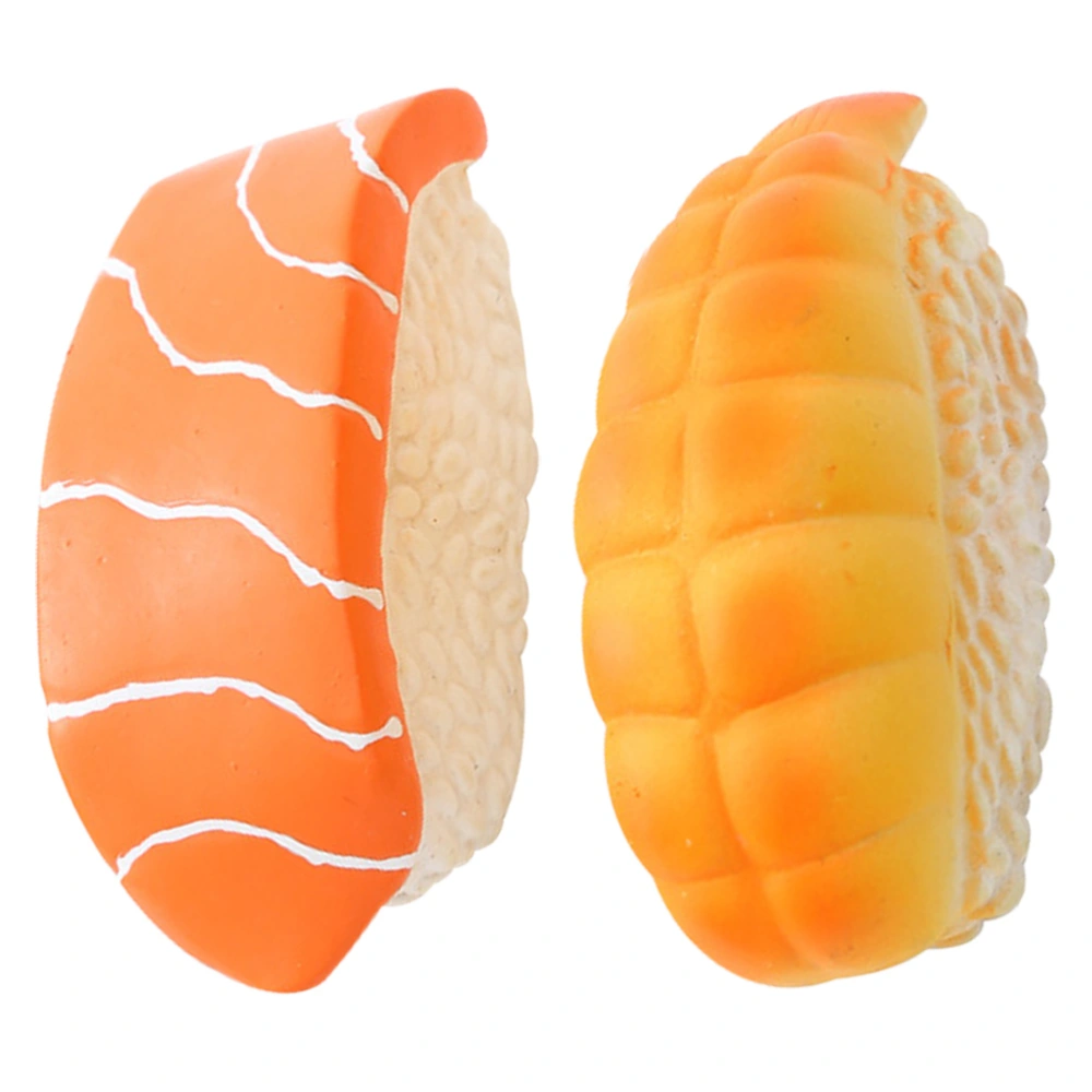 2Pcs Portable Chewing Toys Sushi Shaped Puppy Toys Interactive Molar Toys Dog Supply