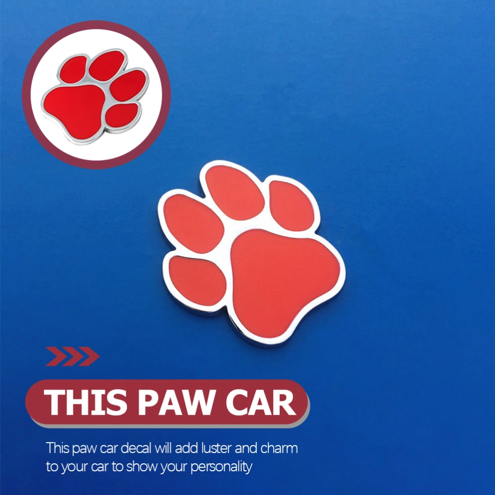 Decorative Dog Paw Car Sticker Unique Metal Paw Sticker for Car Decoration