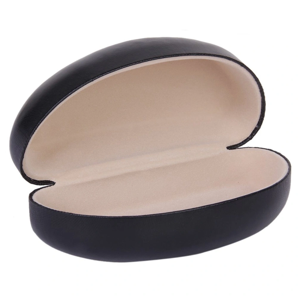 Oval Sunglasses Eyeglasses PU Storage Case Box (Black)