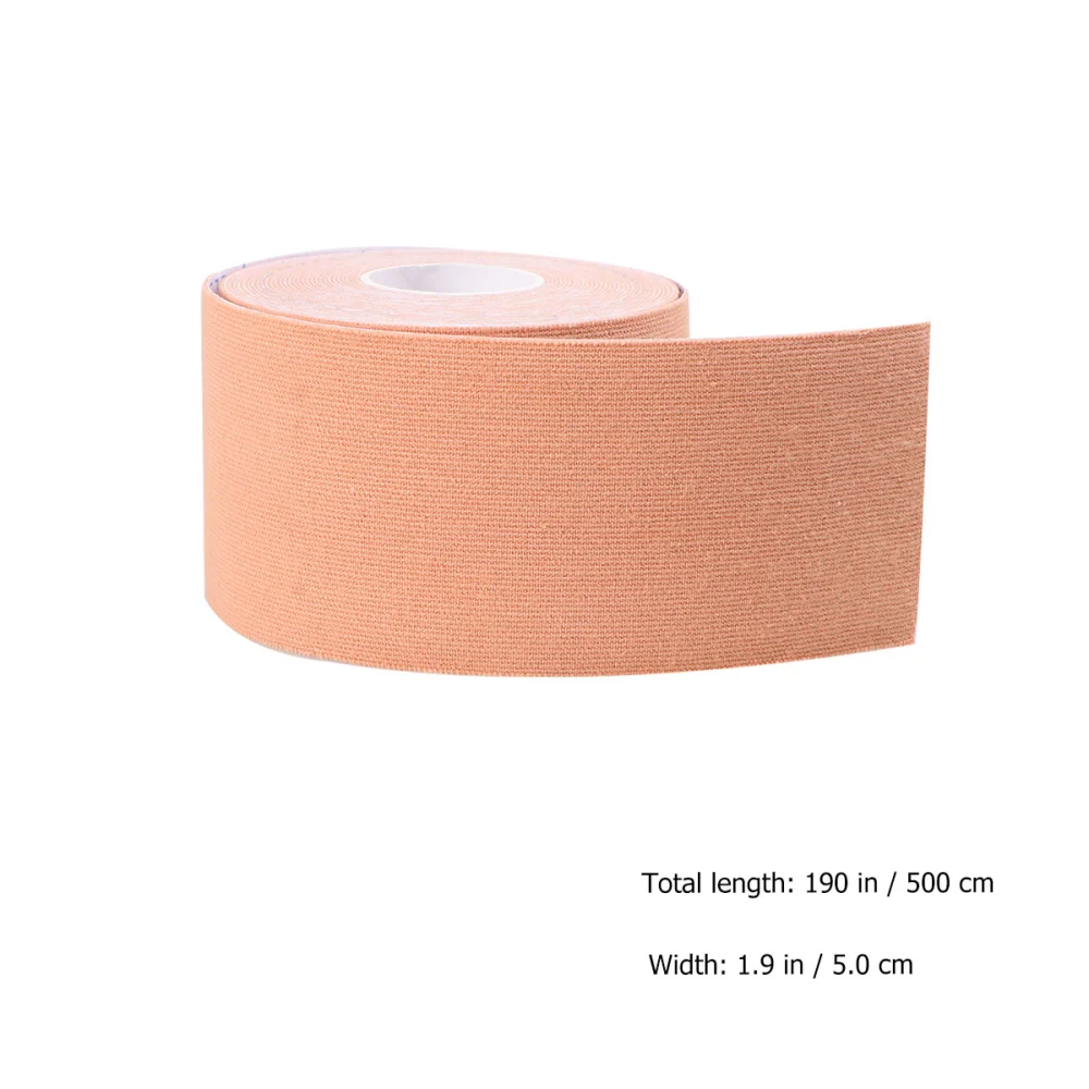 Sports Athletic Kinesiology Tape Sports Physio Muscle Strain Injury Support Pain Relief Tape 5CM x 5M (Beige)