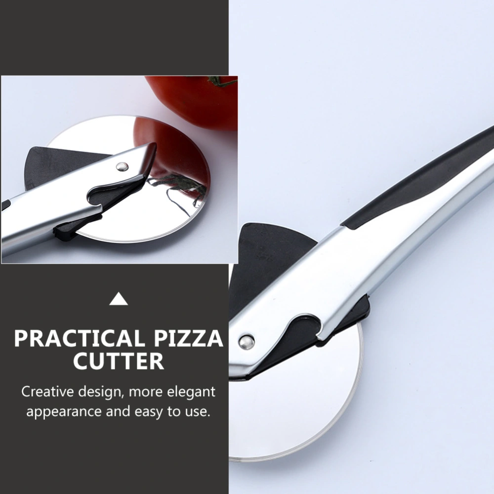 1Pc Pizza Wheel Pizza Cutter Pizza Slicer Useful Kitchen Gadget (Silver)