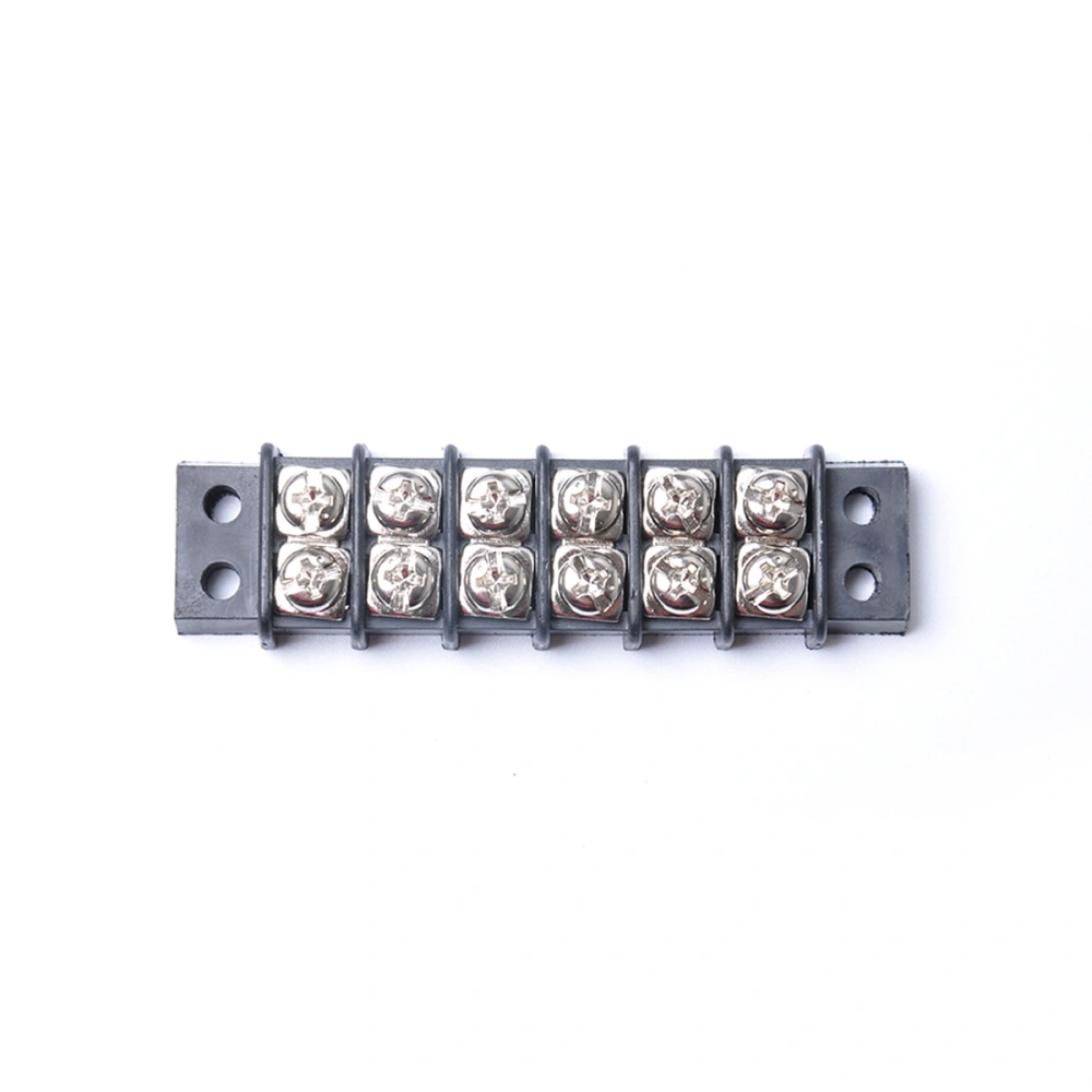 Double Row Terminal Block 2x6 Position Double Row Wire Screw Connector Electric Barrier Terminal Strip Panel Block