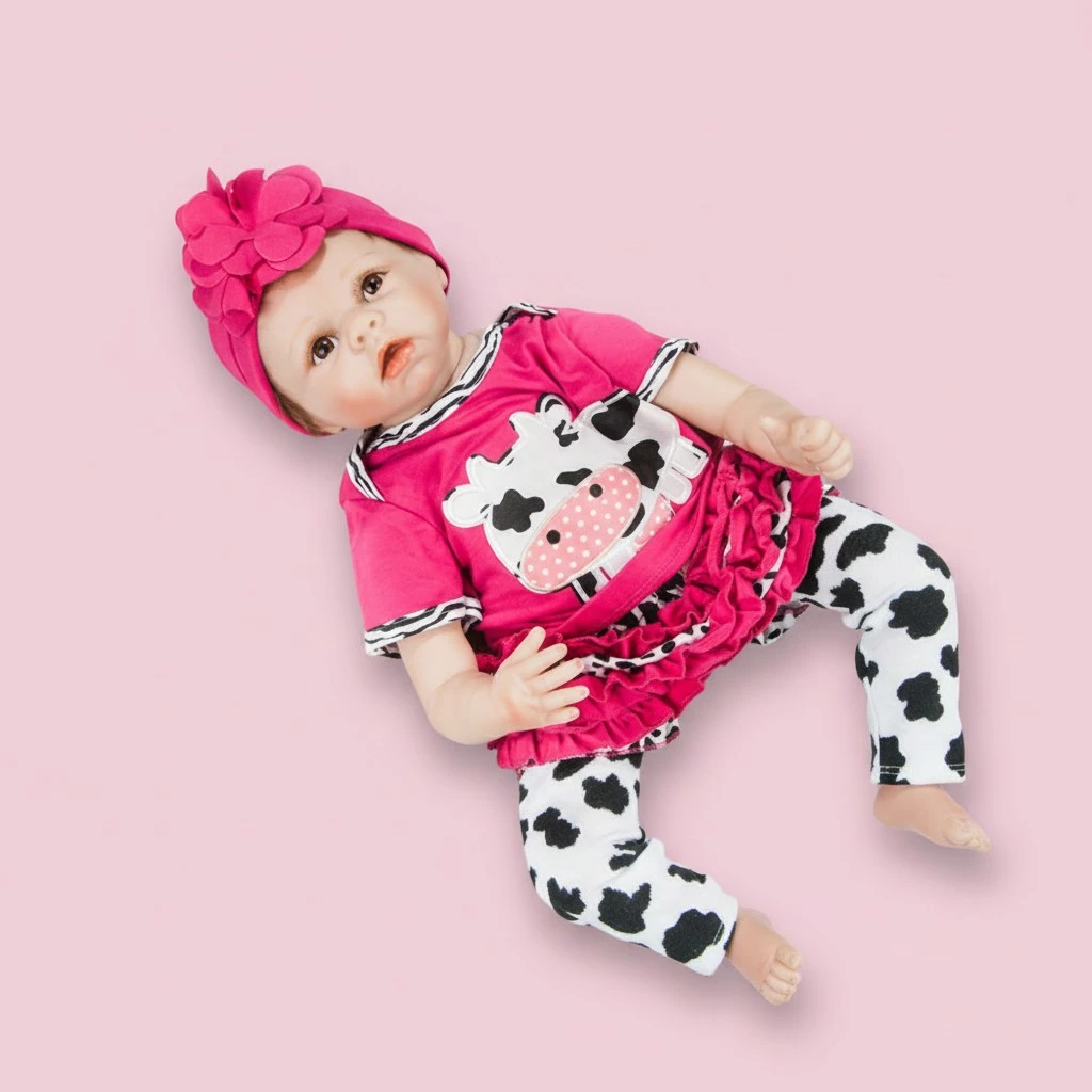 1 Set Reborn Baby Girl Dolls Clothes Girls Doll Outfits Dolls Matching Clothing