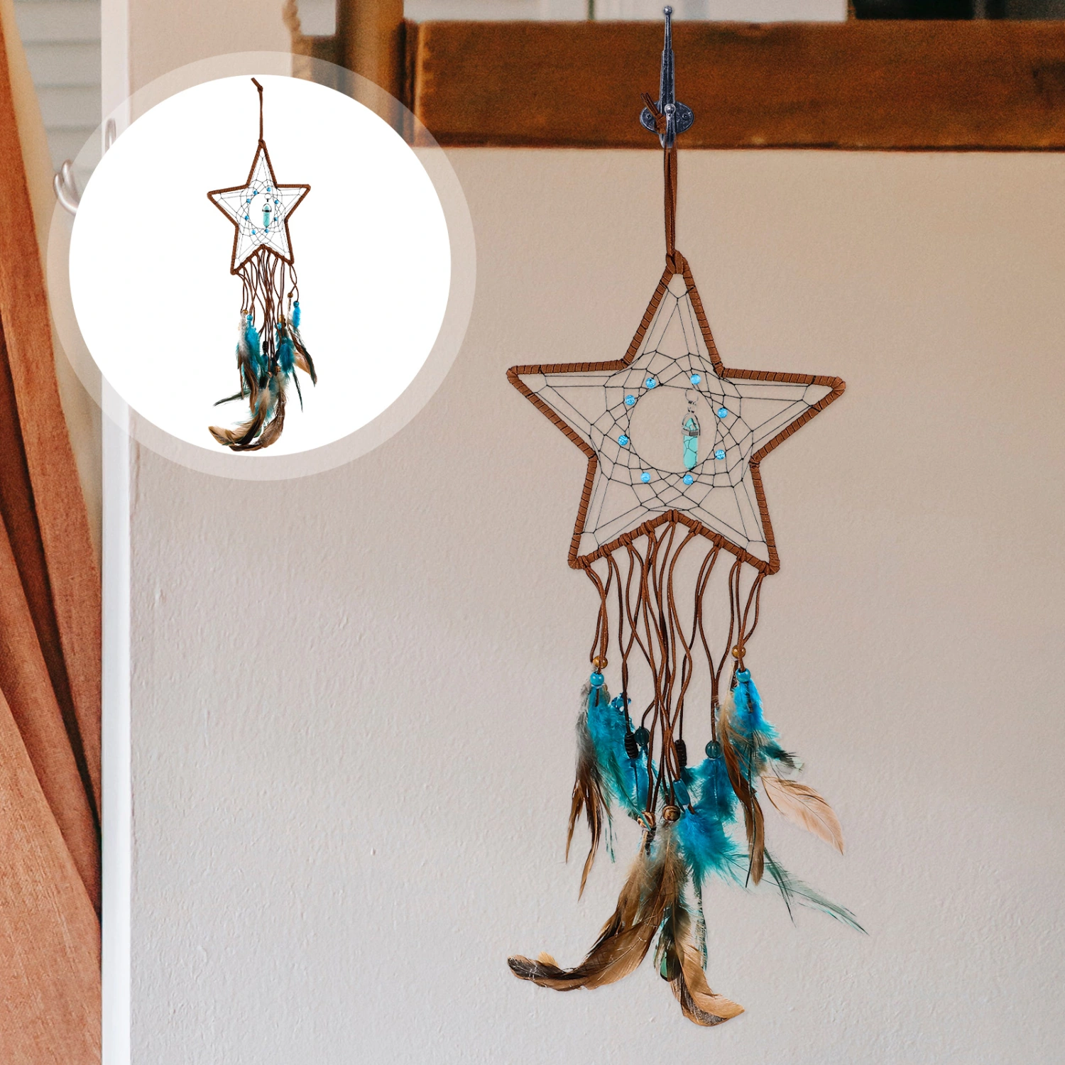 Wall Hanging Dream Catcher Decorative Star Plumage Dreamcatcher Wall Hanging Adorn