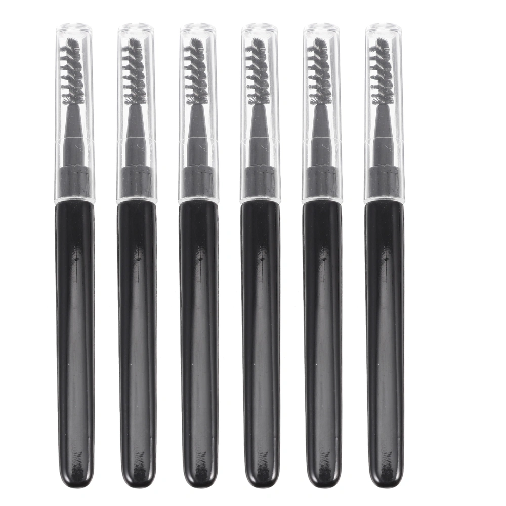 6pcs Eyelash Brush with Lid Eyebrow Brush Mascara Applicator Eyelash Makeup Tool