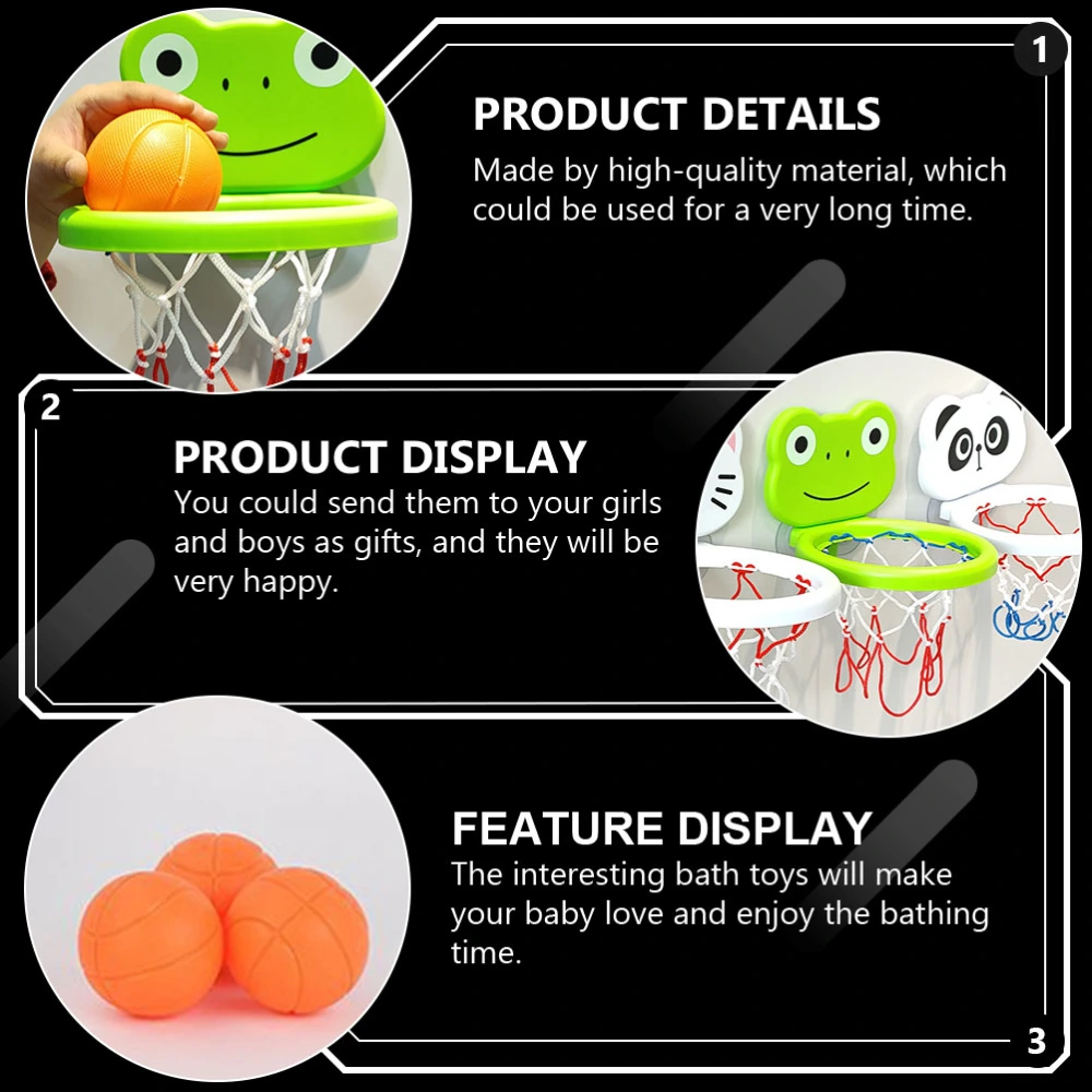 1 Set Suction Cup Basketball Toy Children Shower Basketball Children Bathroom Toy